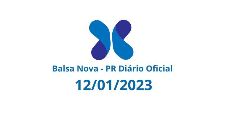 BALSA NOVA – PR DIÁRIO OFICIAL DE 12/01/2023